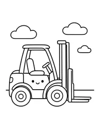 Forklift coloring page