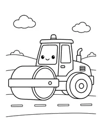 Road Roller coloring page