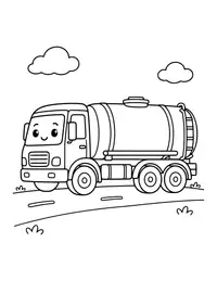 Tanker Truck coloring page