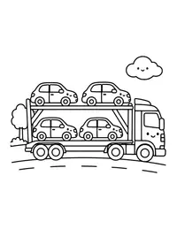 Car Carrier coloring page