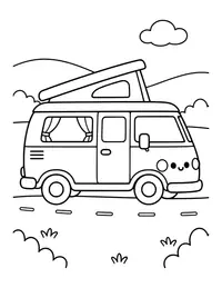 Camper Van coloring page