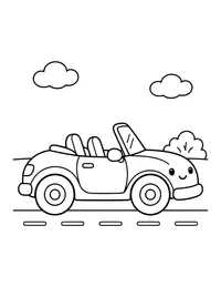 Convertible Car coloring page