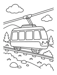 Cable Car coloring page