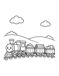 Freight Train coloring page