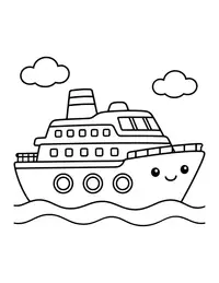Cruise Ship coloring page
