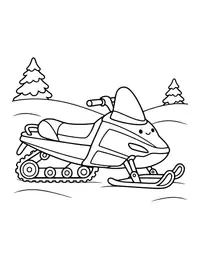 Snowmobile coloring page