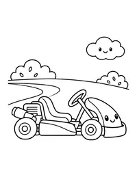 Go Kart coloring page