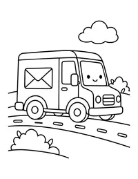 Mail Truck coloring page
