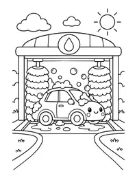 Car Wash coloring page