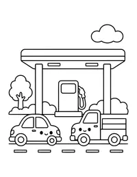 Gas Station coloring page