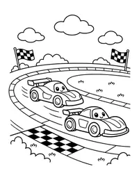 Race Track coloring page