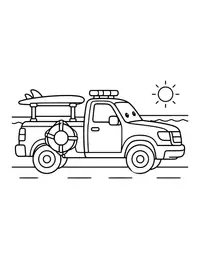 Lifeguard Truck coloring page