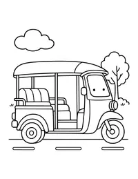 Tuk Tuk coloring page