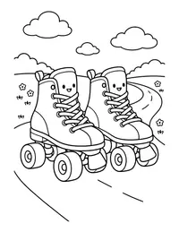 Roller Skates coloring page