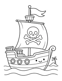 Pirate Ship coloring page