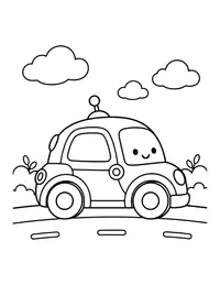 Robot Car coloring page