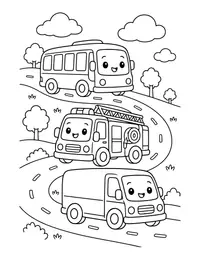 Vehicle Parade coloring page