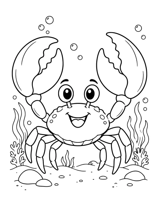 Crab with Big Claws coloring page