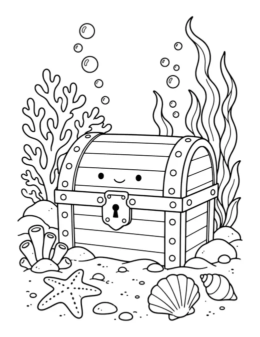 Treasure Chest coloring page
