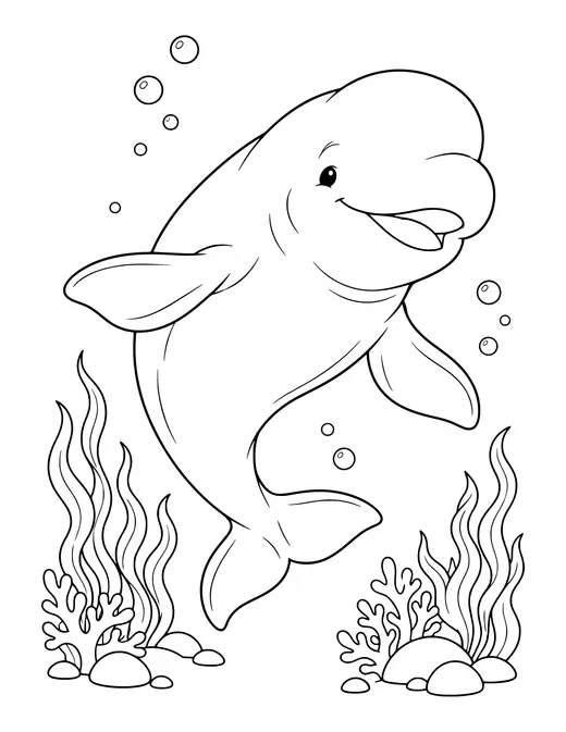 Beluga Whale coloring page