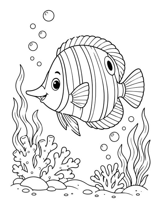 Butterflyfish coloring page