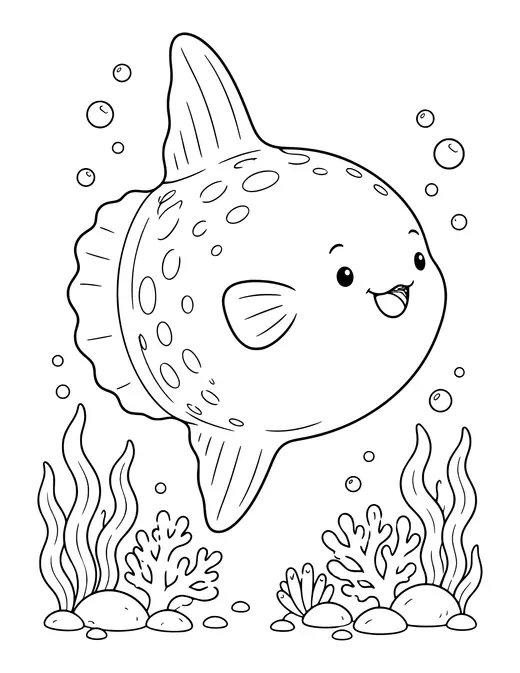 Sunfish coloring page