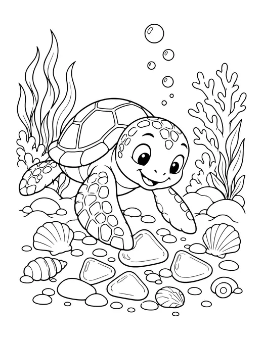 Sea Glass Treasures coloring page