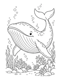 Blue Whale Giant coloring page
