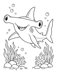 Hammerhead Shark coloring page