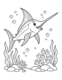 Swordfish coloring page