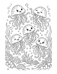 Jellyfish Dance coloring page