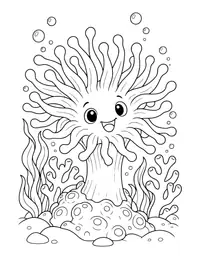 Coral Polyp Close Up coloring page