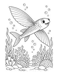 Flying Fish coloring page