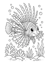 Lionfish coloring page