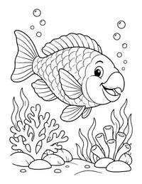 Parrotfish coloring page