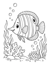 Butterflyfish coloring page