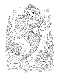 Mermaid Princess coloring page