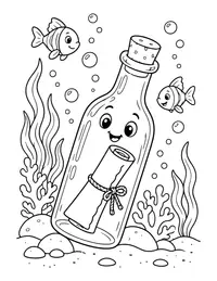 Message in a Bottle coloring page
