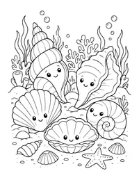 Shell Collection coloring page