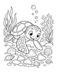 Sea Glass Treasures coloring page